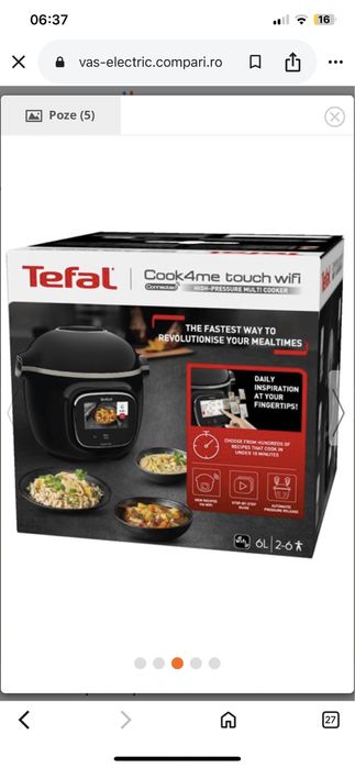 Oala sub presiune Tefal Cook for me touch noua cu eticheta