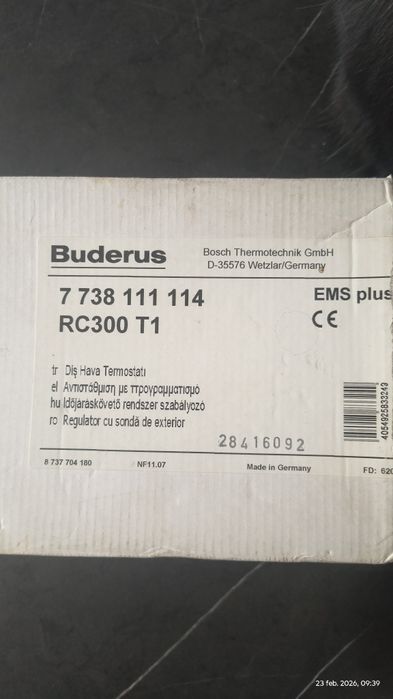 Termostat cu sonda de exterior buderus rc300 T1.