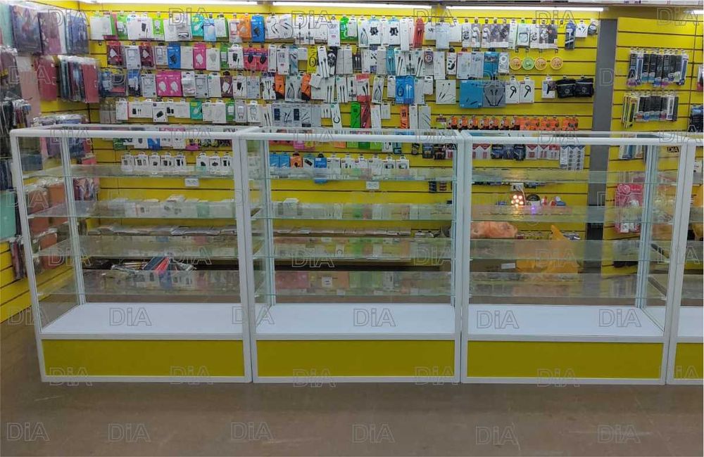 Oynaly prilavkalar, Акция,  savdo uskunalari vitrinalar stellajlar