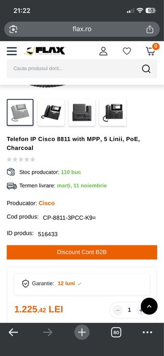 Telefon fix Cisco cp8811 VOIP Business