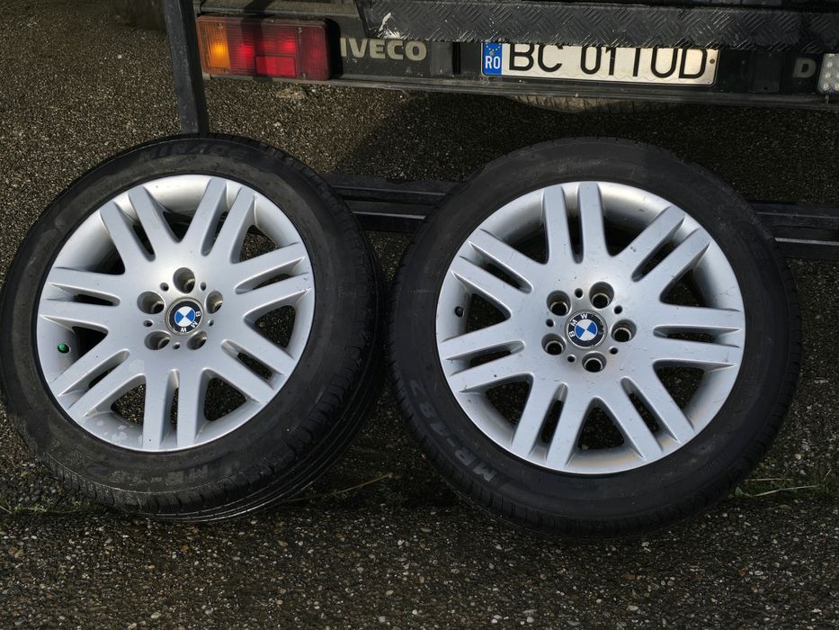 Jante BMW seria 7,5si 3 cauciucuri aproape noi
