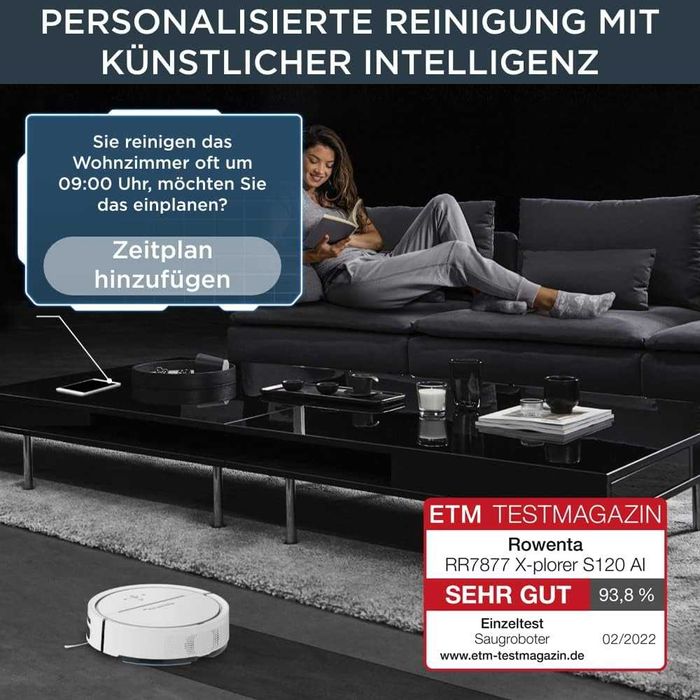 Прахосмукачка робот Rowenta X-Plorer Serie 120 AI (RR7877) 4-в-1