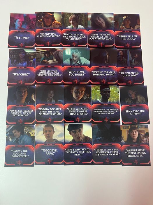 Stranger things Topps card collection