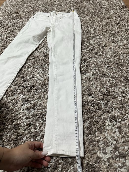Blugi talie inalta alba Levis marimea S/M