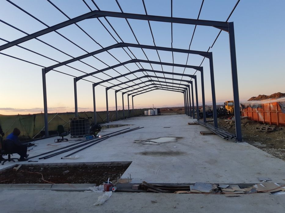 Vand hala metalică din profil IPE 10 x20 x4