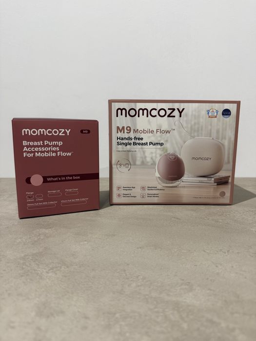 Електрическа помпа за кърма Momcozy Mobile Flow™ M9, Hands-free, Cozy Red