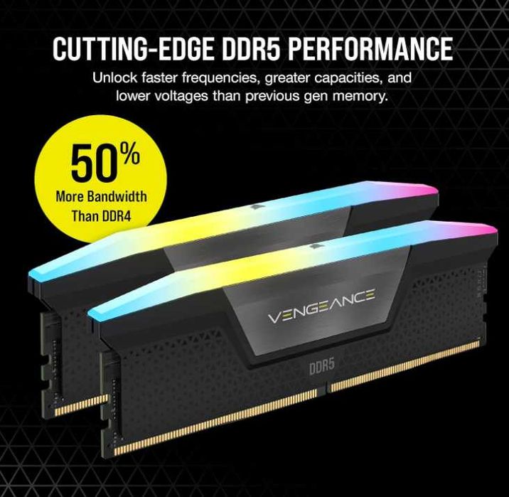 Рам памет Corsair Vengeance RGB 192GB Kit(4х48GB), DDR5-5200MT/s, CL38