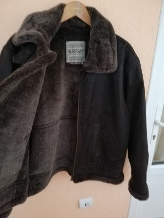 Geaca piele bărbati cu blana Blustaff L