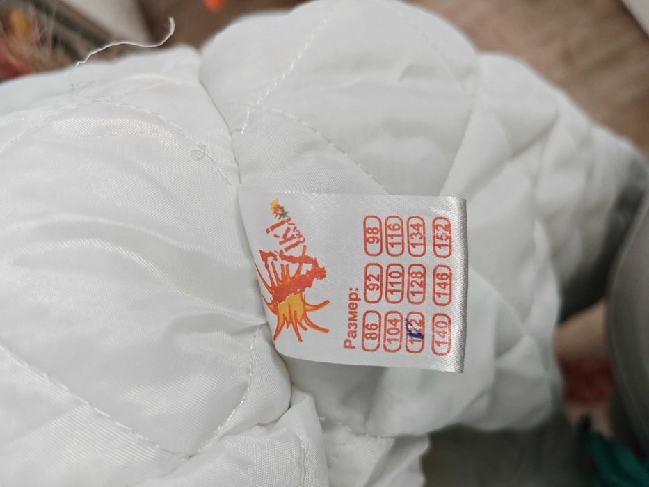 Комплект детско зимно палто и рокля с флорални мотиви 122 Доницета