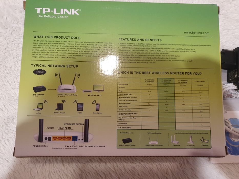 Router wireless tp-link tl-wr841n