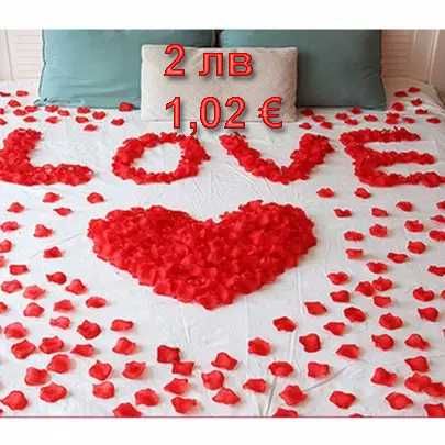 Декорация за Сватба, Бал, Парти,  Листа от рози. Балони сърце, конфети