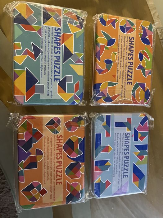 4 броя 3D Пъзели за Деца с Повече от 100 Фигури всеки в Метална Кутия