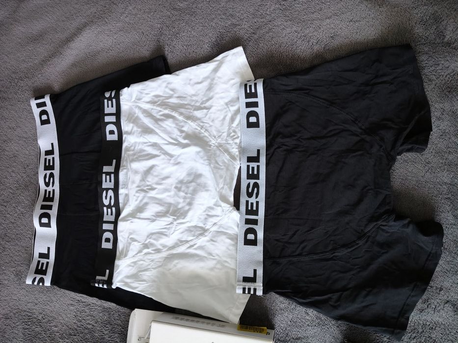 Diesel set 3 boxeri barbatesti alb-negru-negru  mărimea S noi originali