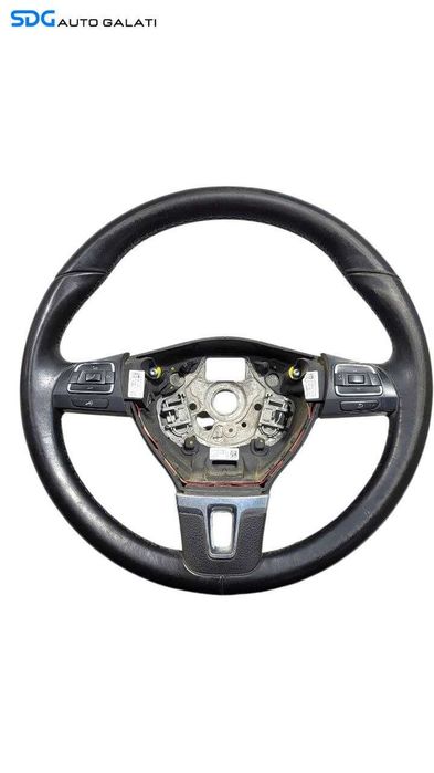Volan 3 Spite din Piele cu Comenzi Volkswagen EOS 2006 - 2011 Cod 3C8419091BEE74 307020999Q24-AE 3C8959537D [L7286]