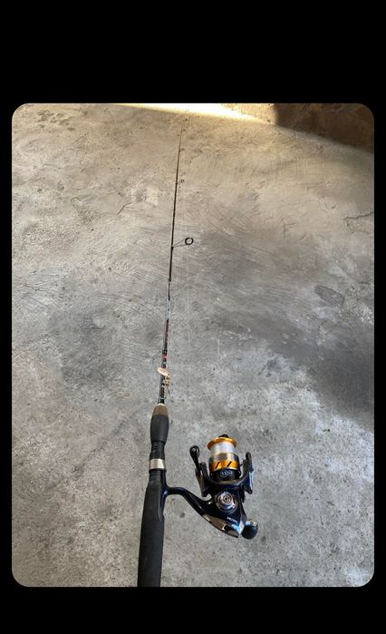 Въдица за спининг и езеро