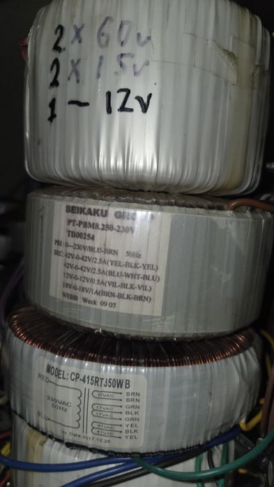 Трансформаторы тороидальные вход 220v 50hz