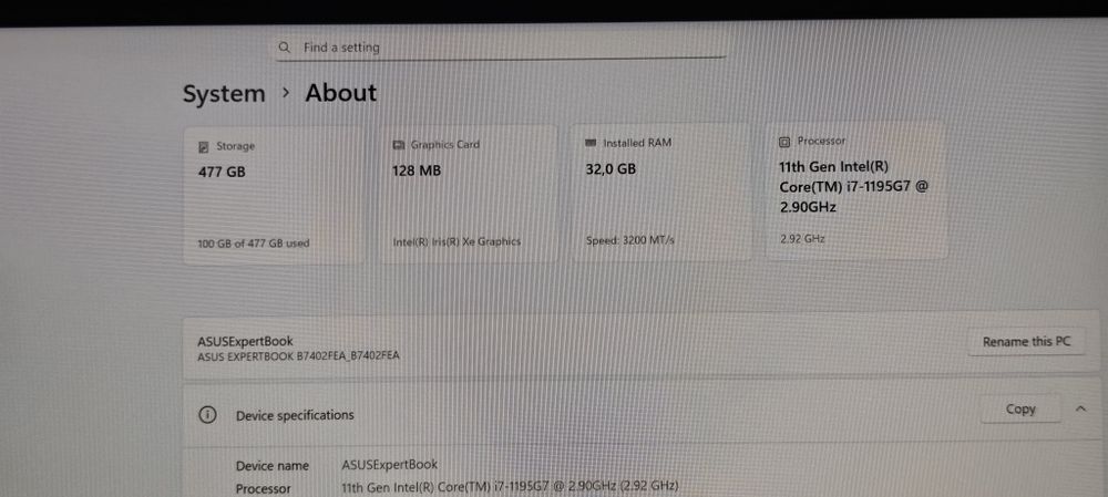 Asus ExpertBook B7 Flip (B7402F) – i7-1195G7 32GB RAM 5G 2-в-1