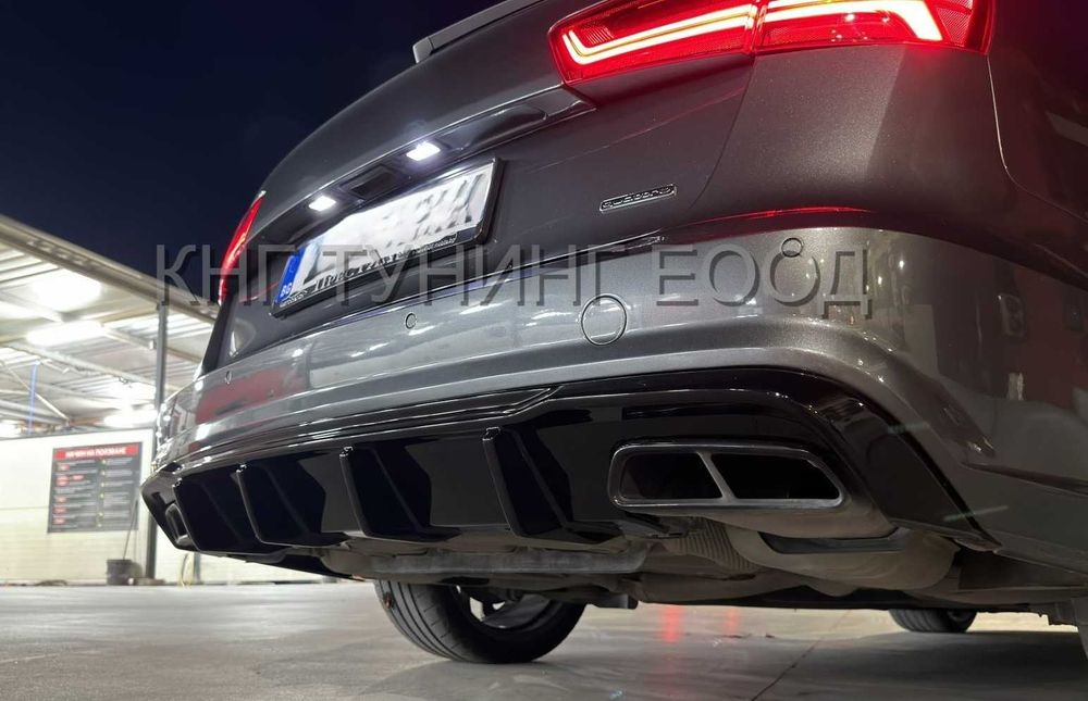 Дифузьор за ауди а6 ц7 с лайн / audi a6 c7 diffuser s line / добавка за задна броня / седан / комби