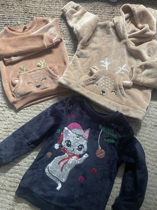 Lot hanorace craciun H&M, 4-6 ani