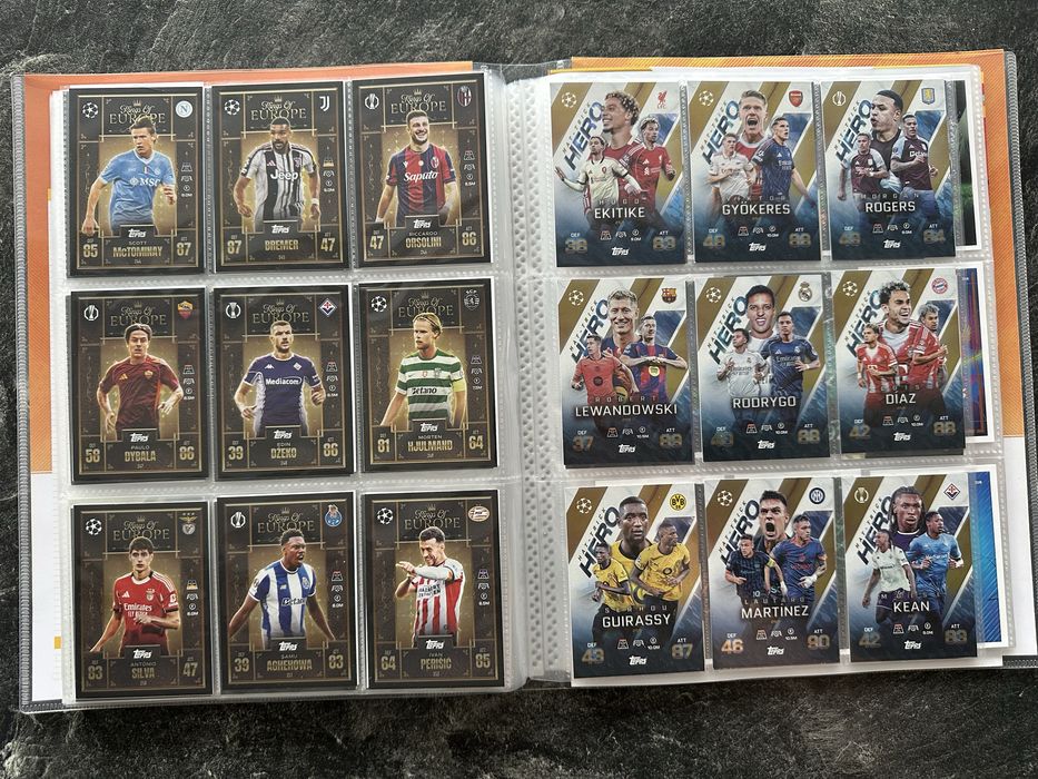 Set base complet Match Attax Extra 2025-2026 + Build a Baller