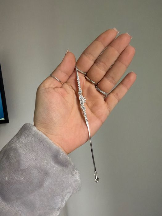 Brățară aur alb zirconia