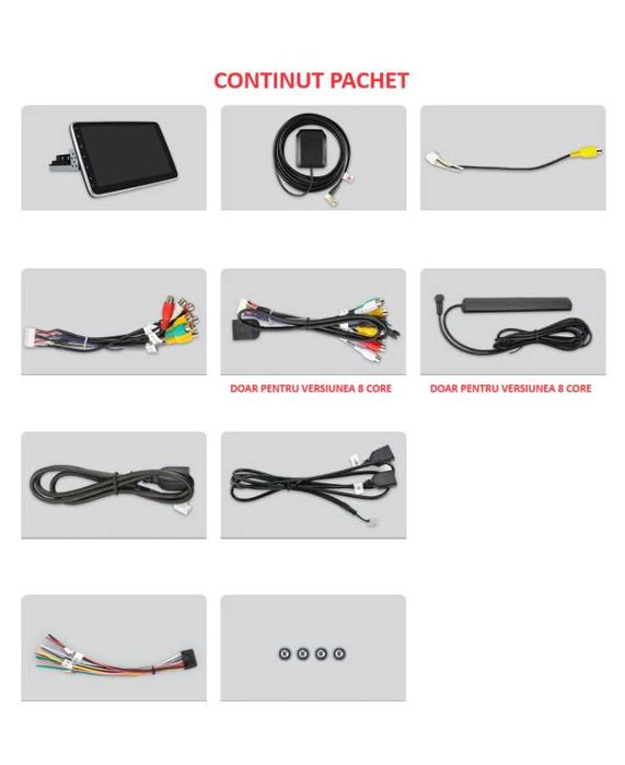 Navigatie 1 DIN UNIVERSALA 10 inch, 4G + 64G, 8Core QLED, Carplay