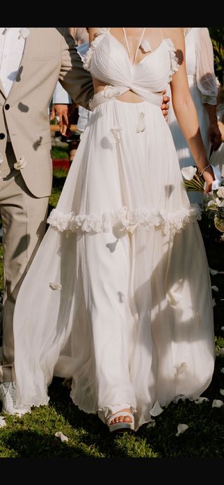 Vând rochie de mireasă/cununie civilă de matase