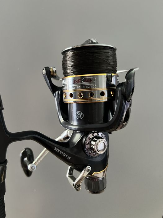 Set pescuit crap Baracuda Evolution Carp 3.90m 3lbs + mulinetă Sea Hawker J3F50 + fir 0,40
