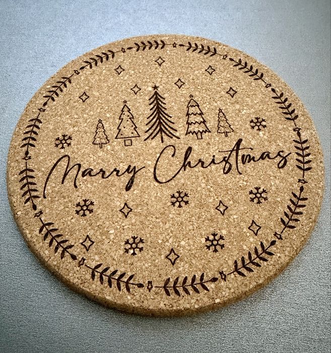 Коркови подложки с коледни мотиви