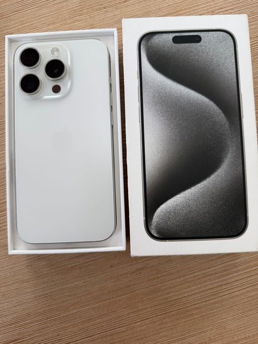 Iphone 15 Pro White Titanium ingrijit 10/10