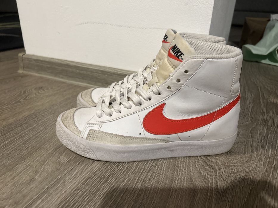 Nike Blazer Red and Blue Swoosh