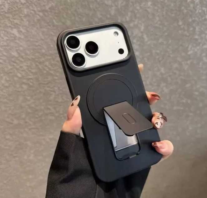 Husa de protectie cu MagSafe si Suport Birou Pliabil pentru iPhone 16 Pro