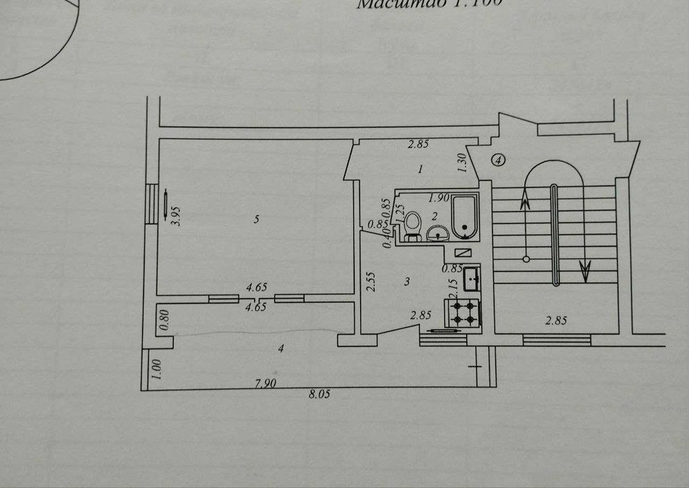 1 комнатная квартира, Каракамиш 2/4, 2-этаж, 1/2/4