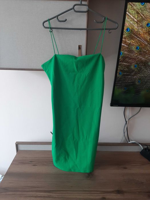 Мини рокля зелена