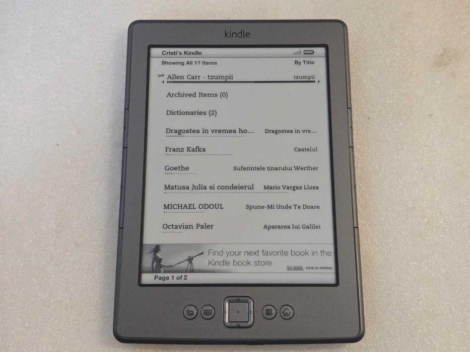 eBook Amazon Kindle 4 .gen 2gb 6 Inch Wifi D01100 - poze reale