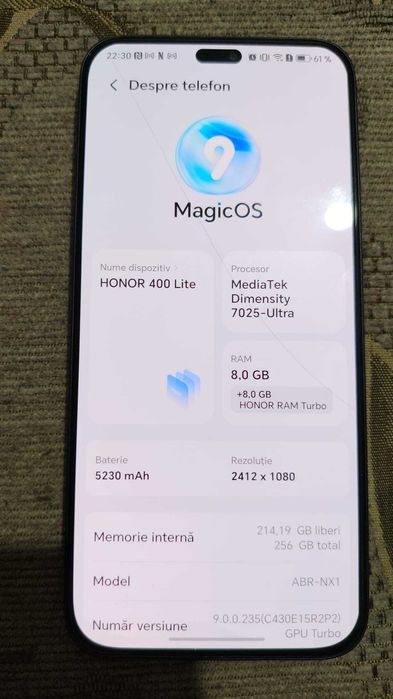 Honor 400 Lite 256GB  120Hz 8Gb Ram