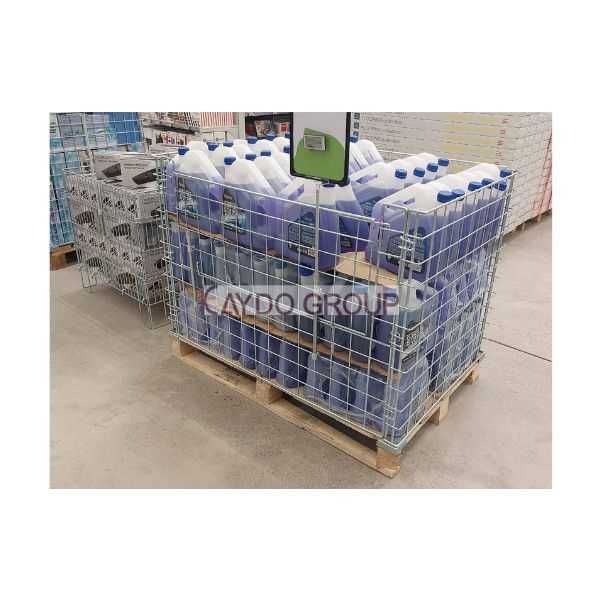 Метален кош, телен контейнер за евро палет 120/80  без основа