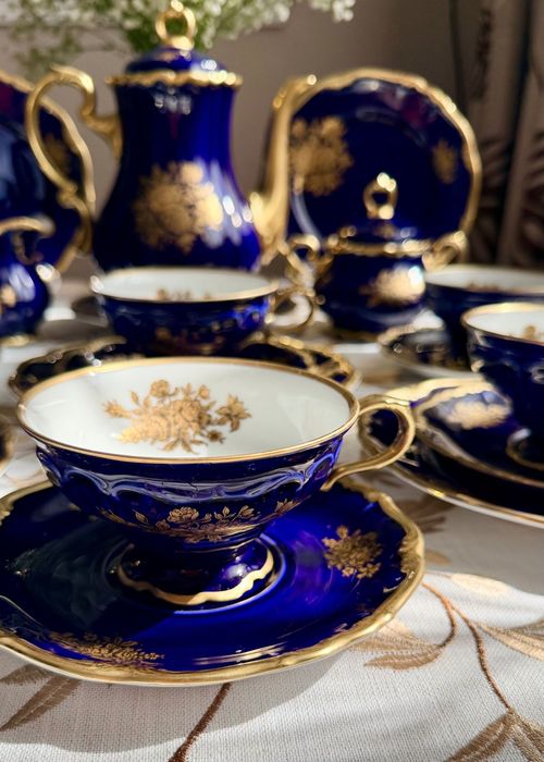 Эксклюзивный винтажный чайный сервиз Edelstein Bavaria Maria Theresia.