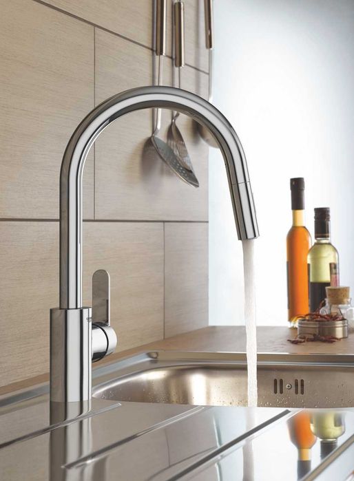 Grohe Get QuickFix - Кухненски смесител с издъпващ душ