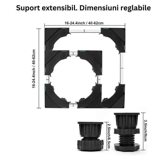 Suport pentru masina de spalat,aragaz,frigider cu 8 picioare si 8 roti