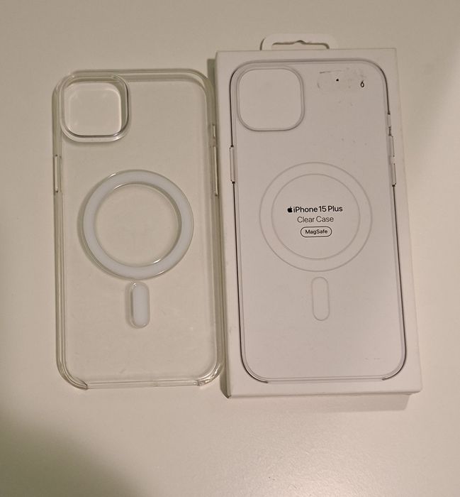 iPhone 15 Plus 128 GB, перфектен + оригинален MagSafe калъф