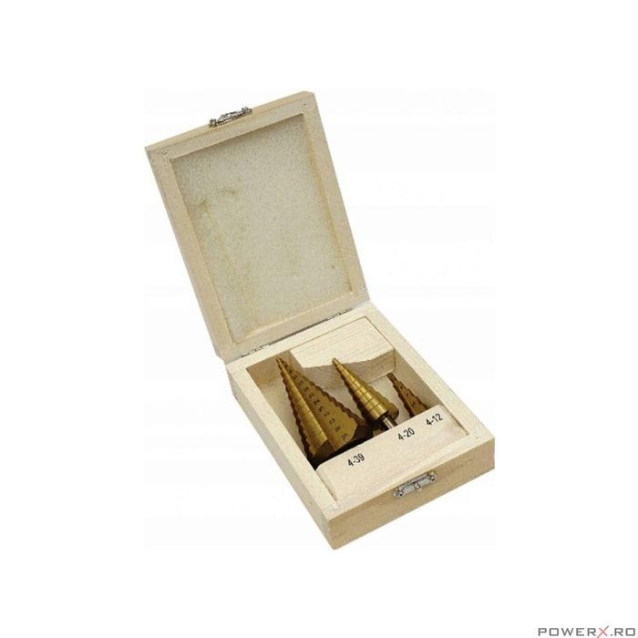 SET 3 BURGHIE CONICE 4-39MM, Silver, S0321