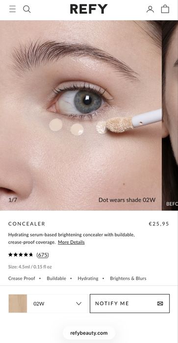 Refu serum based concealer