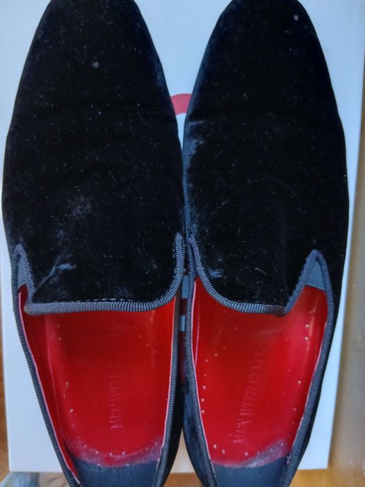 Mocasini catifea neagra, nr 38 , noi
