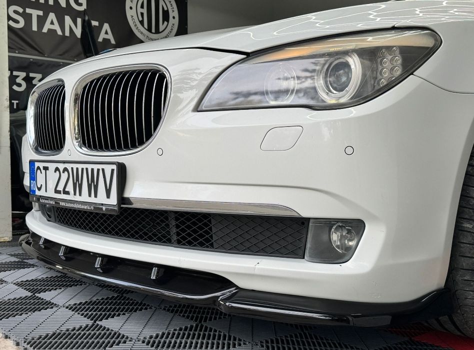 Spoiler fusta lip bara fata BMW Seria 7 F01 Non Facelift negru lucios