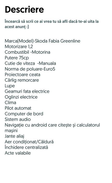 Skoda Fabia Greenline