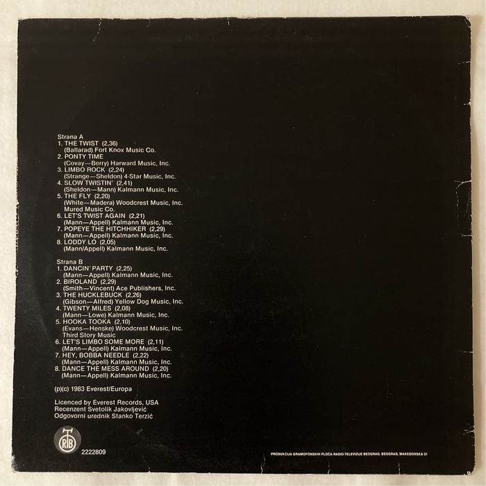 Chubby Checker – 16 Top Hits (vinyl, LP)