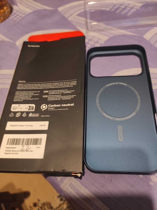 Husă TORRAS Magnetic Slim-Fit (MagSafe) iPhone 16 Pro Max / 17 Pro Max (6.9") - Albastră, Nouă