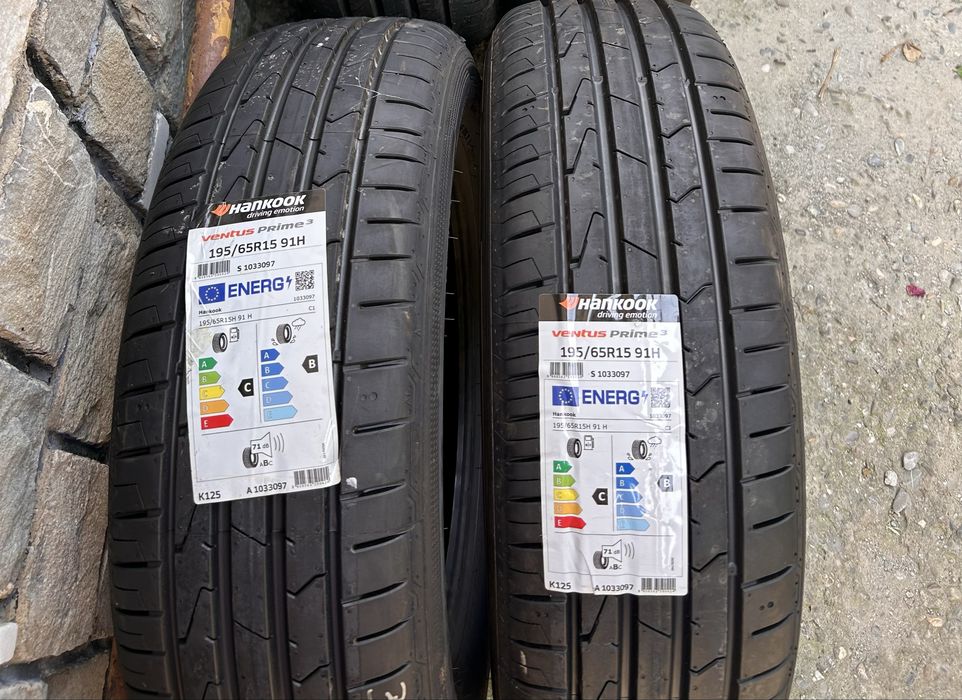 Vând 2 anvelope NOI de vară - Hankook 195/65 R15 – DOT 2026