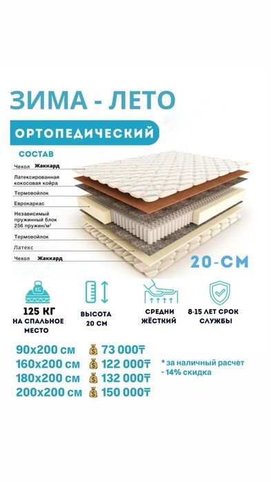 Двухспальный кровать с матрасом